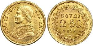 2.5 Scudo États pontificaux (752-1870) Or Pie IX (1792- 1878)