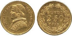 2.5 Scudo États pontificaux (752-1870) Or Pie IX (1792- 1878)