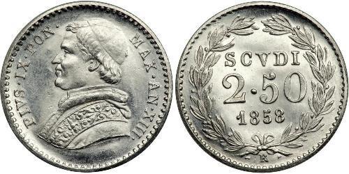 2.5 Scudo Kirchenstaat (752-1870) Platin Pius IX (1792- 1878)