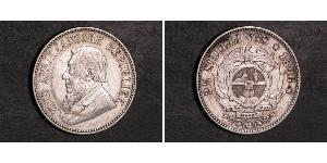 2.5 Shilling Afrique du Sud Argent Paul Kruger (1825 - 1904)