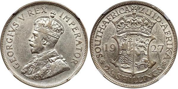 2.5 Shilling Afrique du Sud Argent George V (1865-1936)