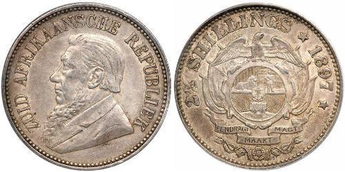 2.5 Shilling Sudafrica Argento Paul Kruger (1825 - 1904)