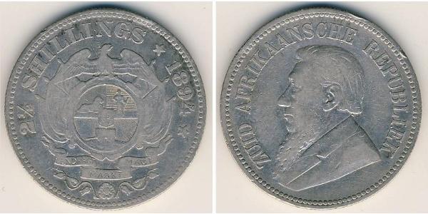 2.5 Shilling Sudafrica Argento Paul Kruger (1825 - 1904)