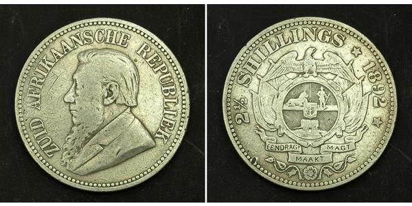 2.5 Shilling Sudafrica Argento Paul Kruger (1825 - 1904)