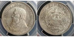 2.5 Shilling Sudáfrica Plata Paul Kruger (1825 - 1904)