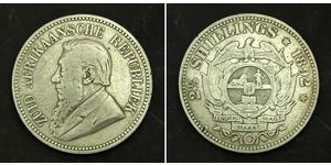 2.5 Shilling Sudáfrica Plata Paul Kruger (1825 - 1904)