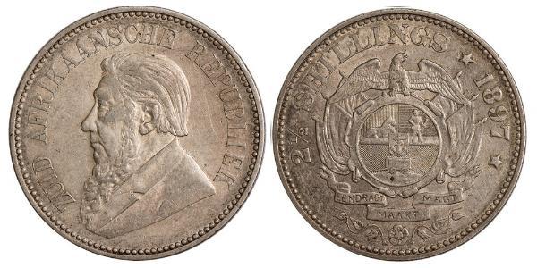 2.5 Shilling Südafrika Silber Paul Kruger (1825 - 1904)
