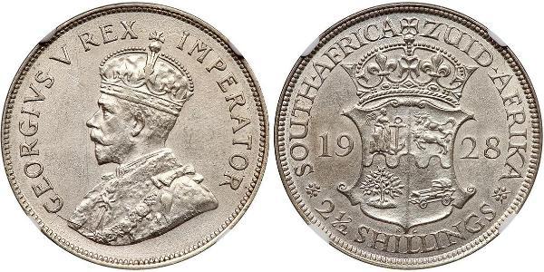 2.5 Shilling South Africa Silver George V of the United Kingdom (1865-1936)