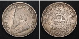 2.5 Shilling South Africa 銀 保罗·克留格尔 (1825 - 1904)