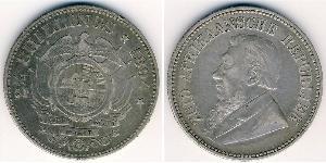 2.5 Shilling South Africa 銀 保罗·克留格尔 (1825 - 1904)