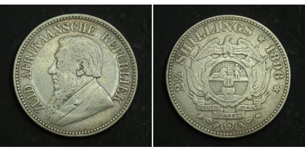 2.5 Shilling South Africa 銀 保罗·克留格尔 (1825 - 1904)