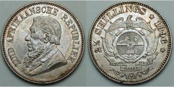 2.5 Shilling South Africa 銀 保罗·克留格尔 (1825 - 1904)