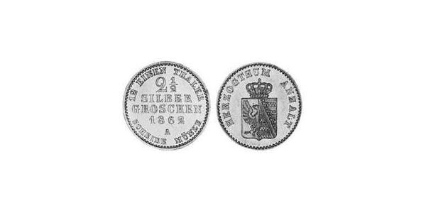 2.5 Silbergroschen Anhalt-Bernburg (1603 - 1863) Argento Alessandro Carlo di Anhalt-Bernburg(1805 – 1863)