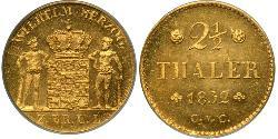 2.5 Thaler States of Germany Gold 