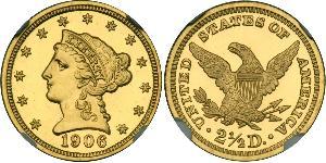 2.5 Долар США (1776 - ) Золото 