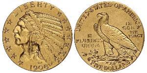 2.5 Долар США (1776 - ) Золото 