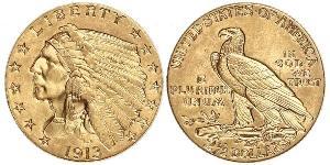 2.5 Долар США (1776 - ) Золото 