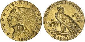 2.5 Долар США (1776 - ) Золото 