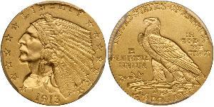 2.5 Долар США (1776 - ) Золото 