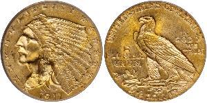 2.5 Долар США (1776 - ) Золото 
