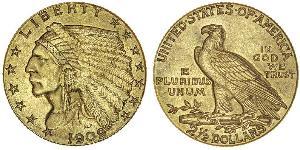 2.5 Долар США (1776 - ) Золото 