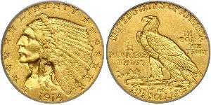2.5 Долар США (1776 - ) Золото 