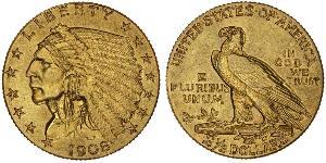 2.5 Долар США (1776 - ) Золото 