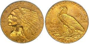 2.5 Долар США (1776 - ) Золото 