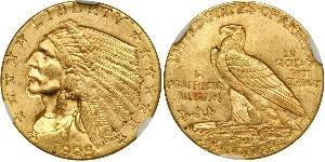 2.5 Долар США (1776 - ) Золото 