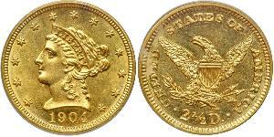 2.5 Долар США (1776 - ) Золото 