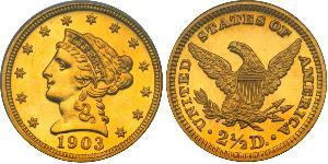 2.5 Долар США (1776 - ) Золото 