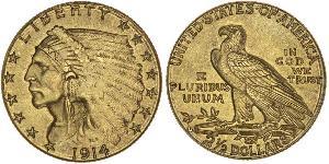 2.5 Долар США (1776 - ) Золото 