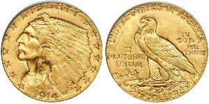 2.5 Долар США (1776 - ) Золото 