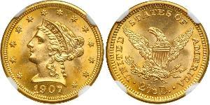 2.5 Долар США (1776 - ) Золото 