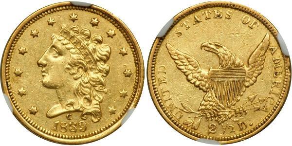2.5 Долар США (1776 - ) Золото 