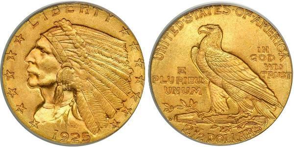 2.5 Долар США (1776 - ) Золото 