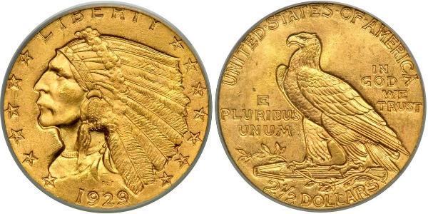 2.5 Долар США (1776 - ) Золото 