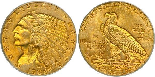 2.5 Долар США (1776 - ) Золото 