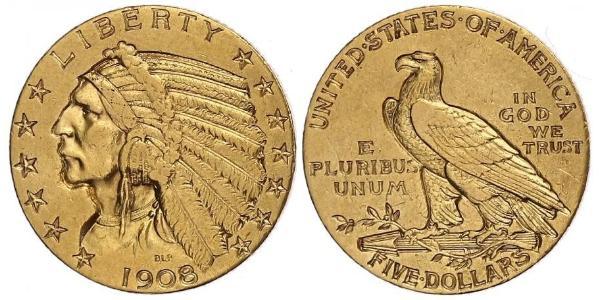 2.5 Долар США (1776 - ) Золото 