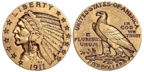 2.5 Долар США (1776 - ) Золото 