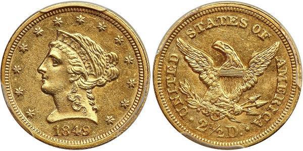 2.5 Долар США (1776 - ) Золото 