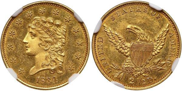 2.5 Долар США (1776 - ) Золото 