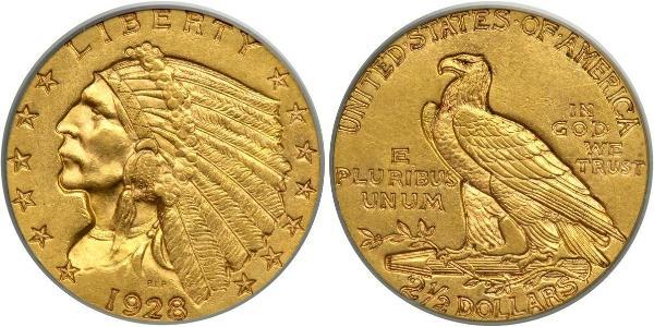 2.5 Долар США (1776 - ) Золото 