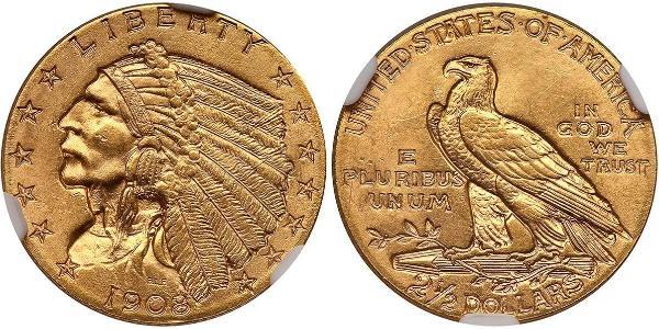 2.5 Долар США (1776 - ) Золото 