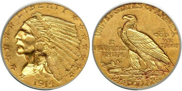 2.5 Долар США (1776 - ) Золото 