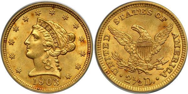 2.5 Долар США (1776 - ) Золото 
