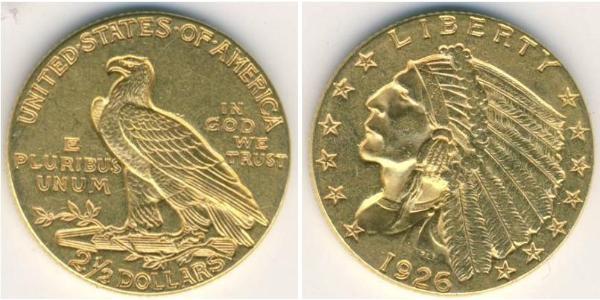 2.5 Долар США (1776 - ) Золото 