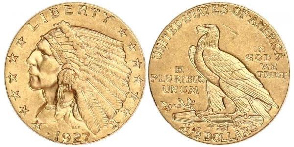 2.5 Долар США (1776 - ) Золото 