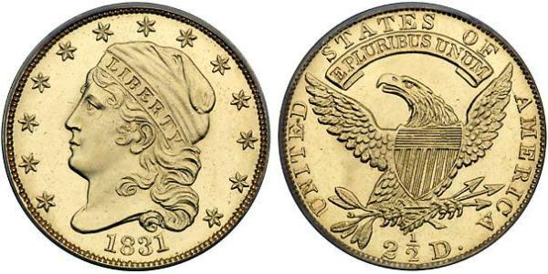 2.5 Долар США (1776 - ) Золото 