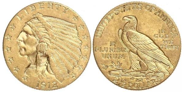 2.5 Долар США (1776 - ) Золото 